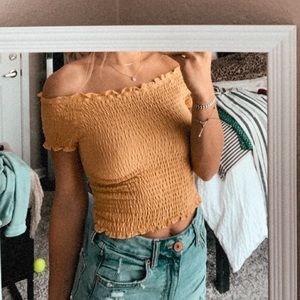 Off the shoulder crop top